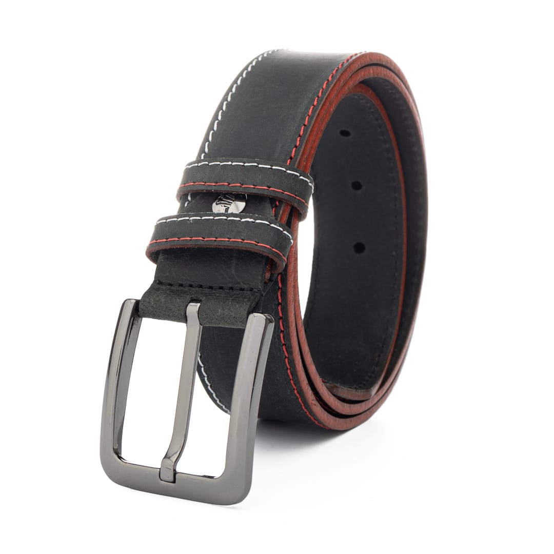 curea-barbati-piele-naturala-negru-King2