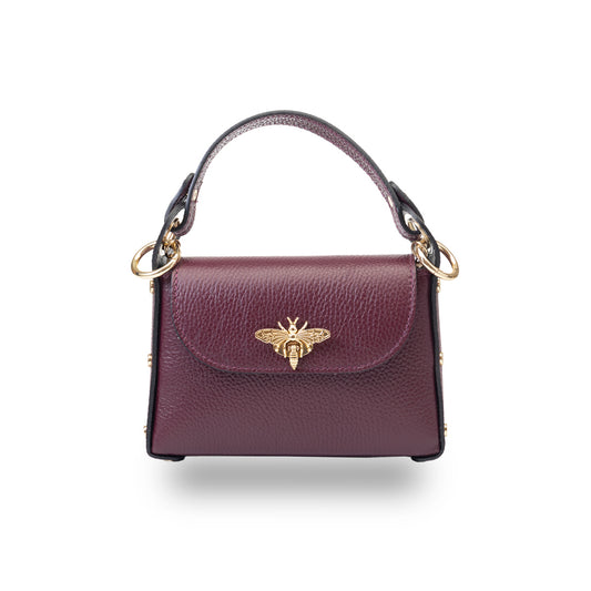 Borsa da donna in vera pelle bordeaux Iris