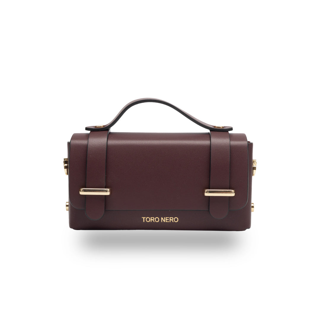 Damenhandtasche aus echtem Leder Bordeaux Natalia