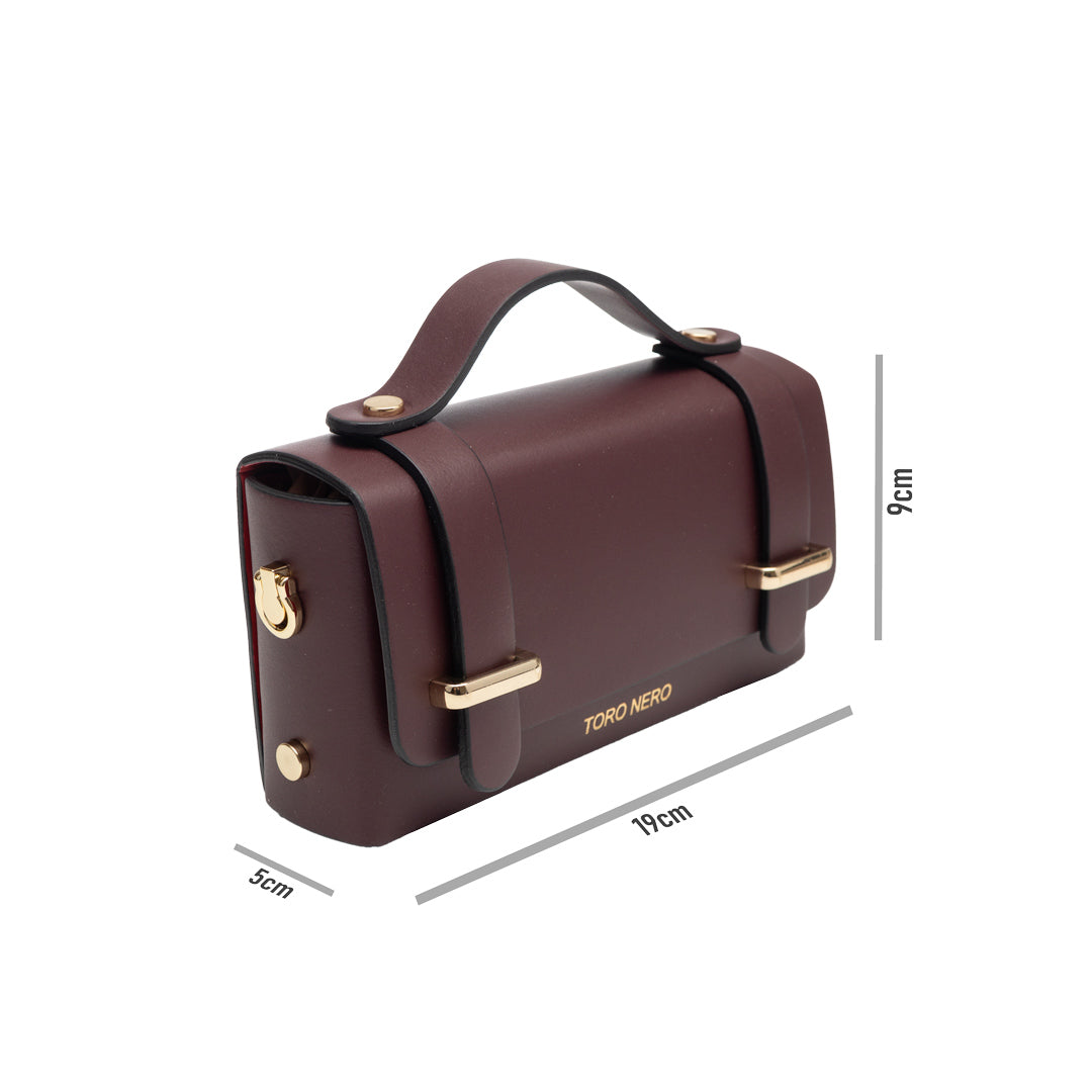 Damenhandtasche aus echtem Leder Bordeaux Natalia