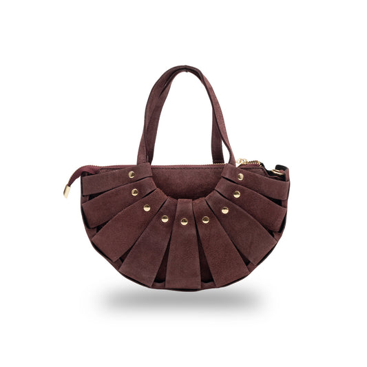 Borsa da donna in vera pelle bordeaux Ruth