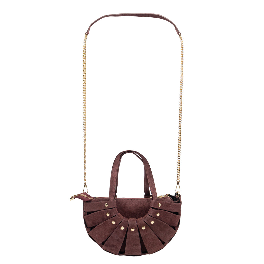 Borsa da donna in vera pelle bordeaux Ruth