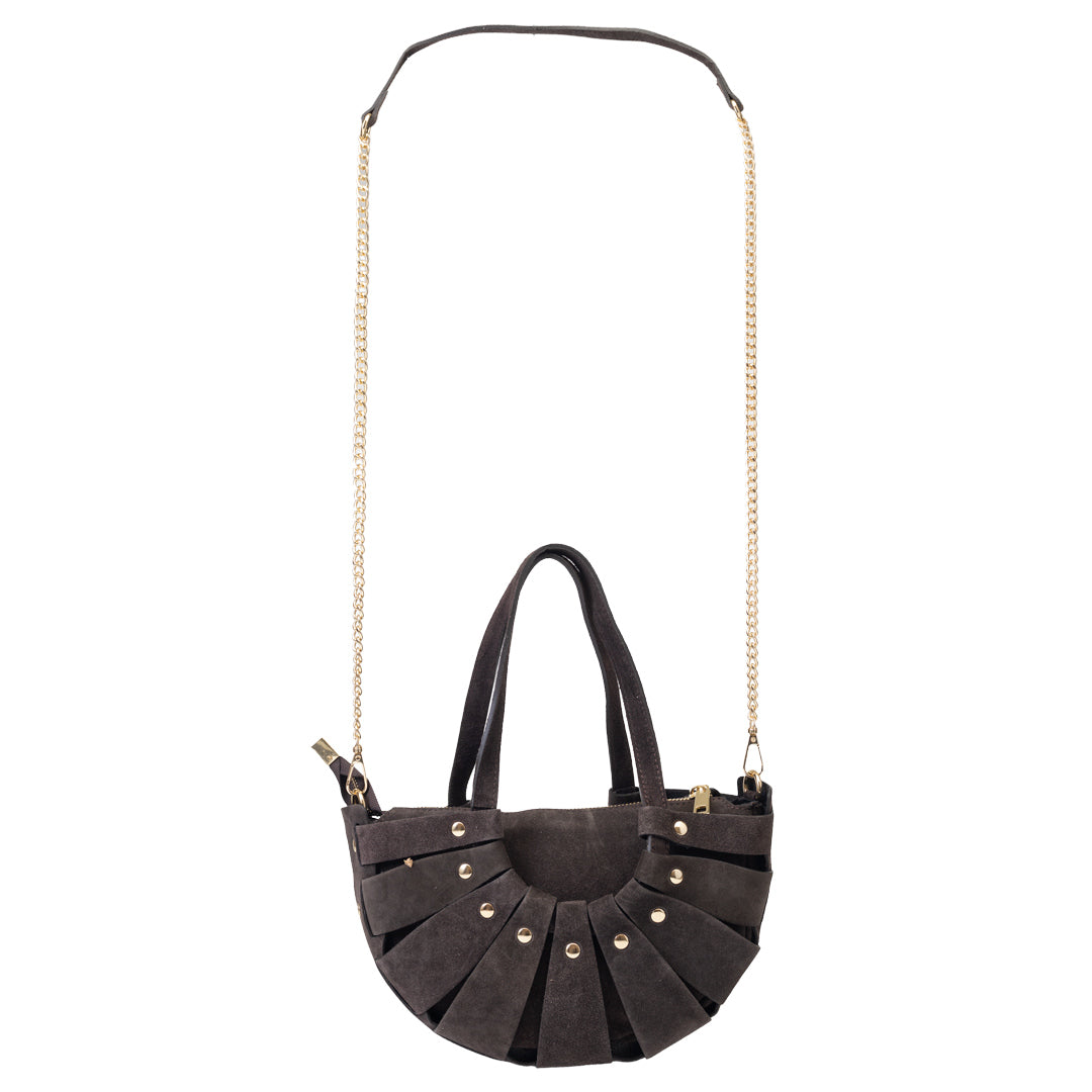 Borsa da donna in pelle naturale marrone scuro Ruth