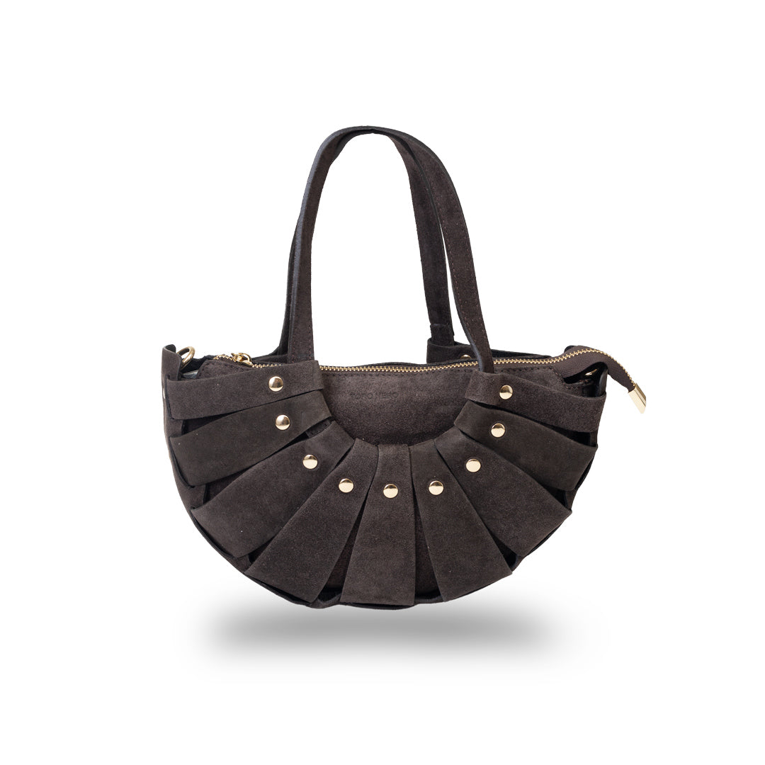 Borsa da donna in pelle naturale marrone scuro Ruth