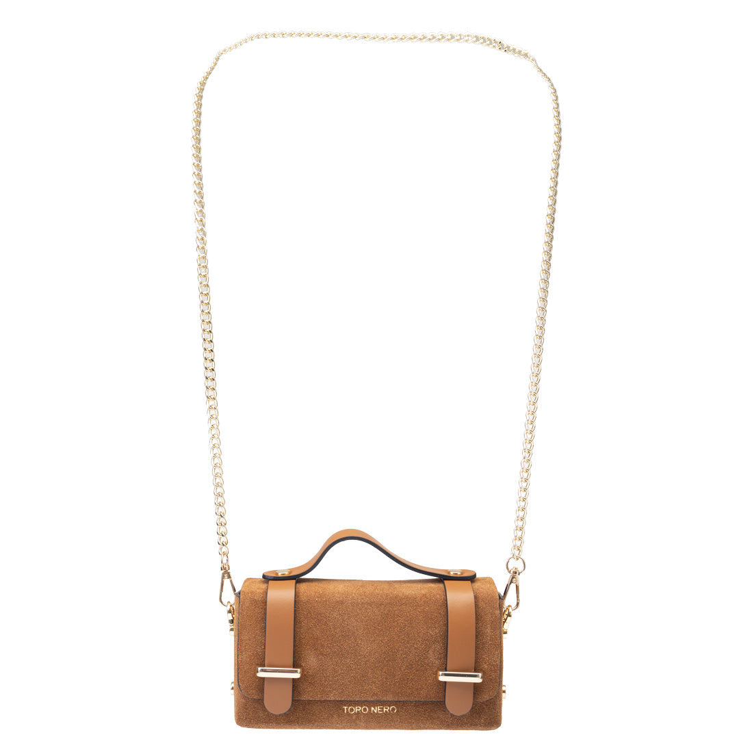 Damenhandtasche aus braunem Wildleder Natalia