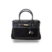 Damenhandtasche aus echtem Leder schwarz Mira