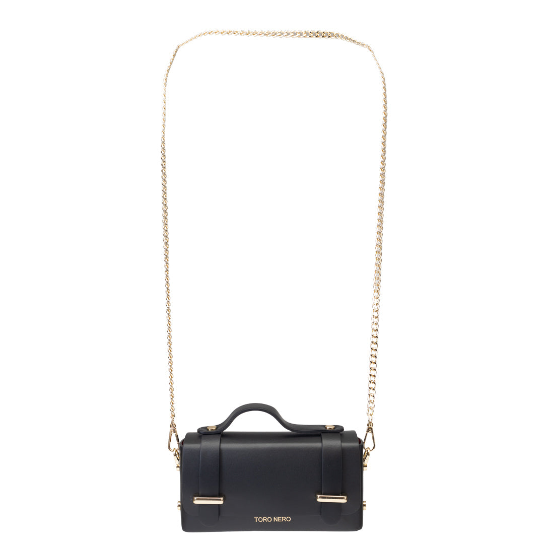Damenhandtasche aus echtem schwarzem Leder Natalia