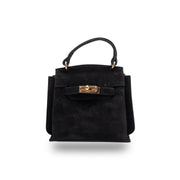 Damenhandtasche aus echtem Leder, schwarz Renata