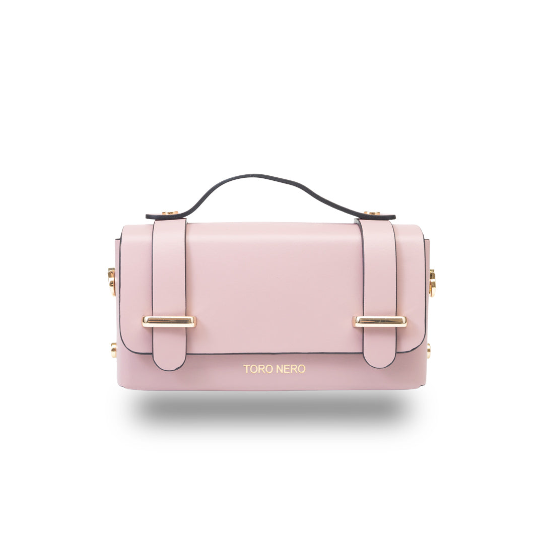 Damenhandtasche aus echtem Leder in Rosa, Natalia