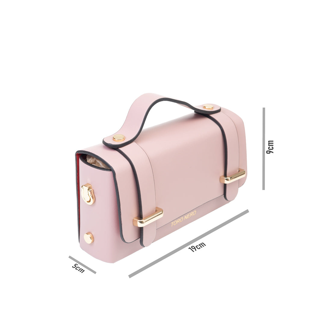 Damenhandtasche aus echtem Leder in Rosa, Natalia