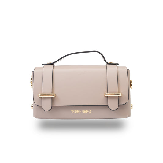 Bolso de piel auténtica rosa palo Natalia para mujer