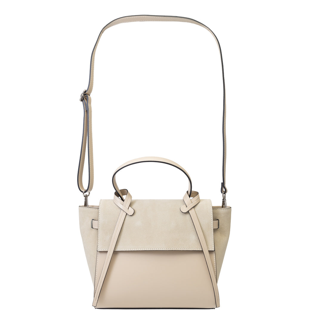 Sac à main en daim naturel beige Erika