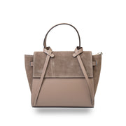 Sac à main en daim naturel taupe foncé Erika