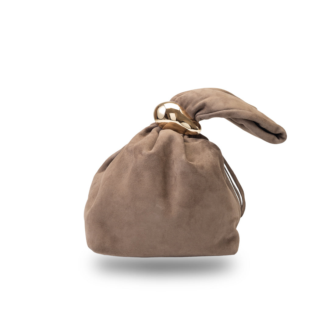 Women's bag made of natural suede, taupe Eliza