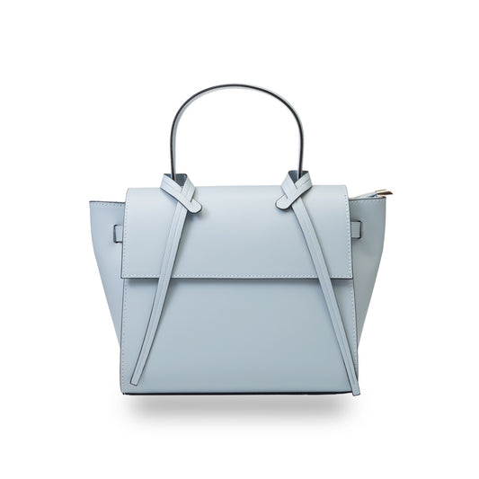 Borsa da donna in vera pelle azzurra Erika