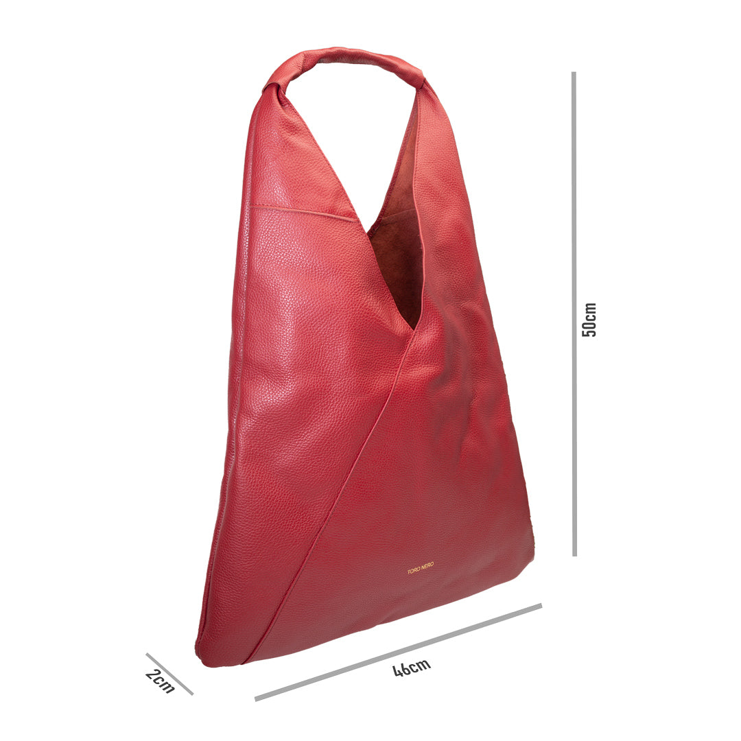 Borsa da donna in vera pelle bordeaux Camelia