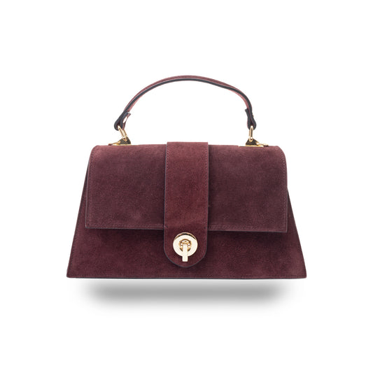 Borsa da donna in vera pelle bordeaux Verona