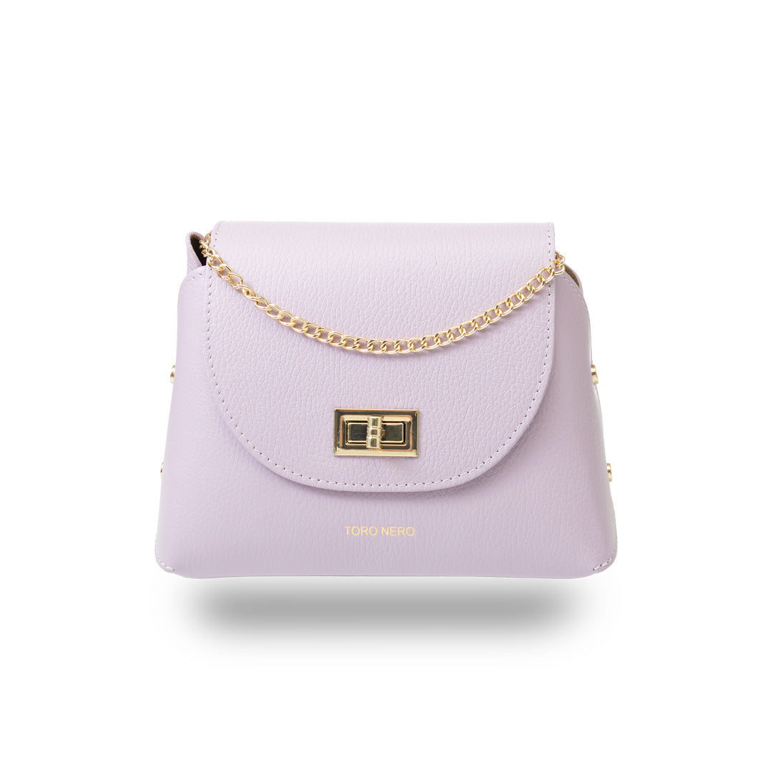 Lila Damenhandtasche aus echtem Leder Raisa