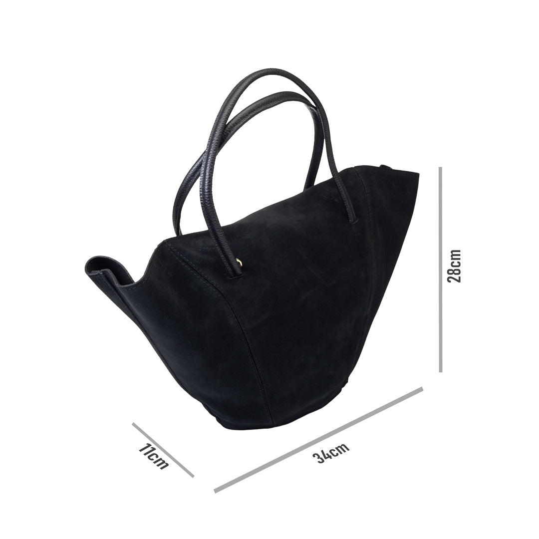 Borsa da donna in vera pelle nera Diana