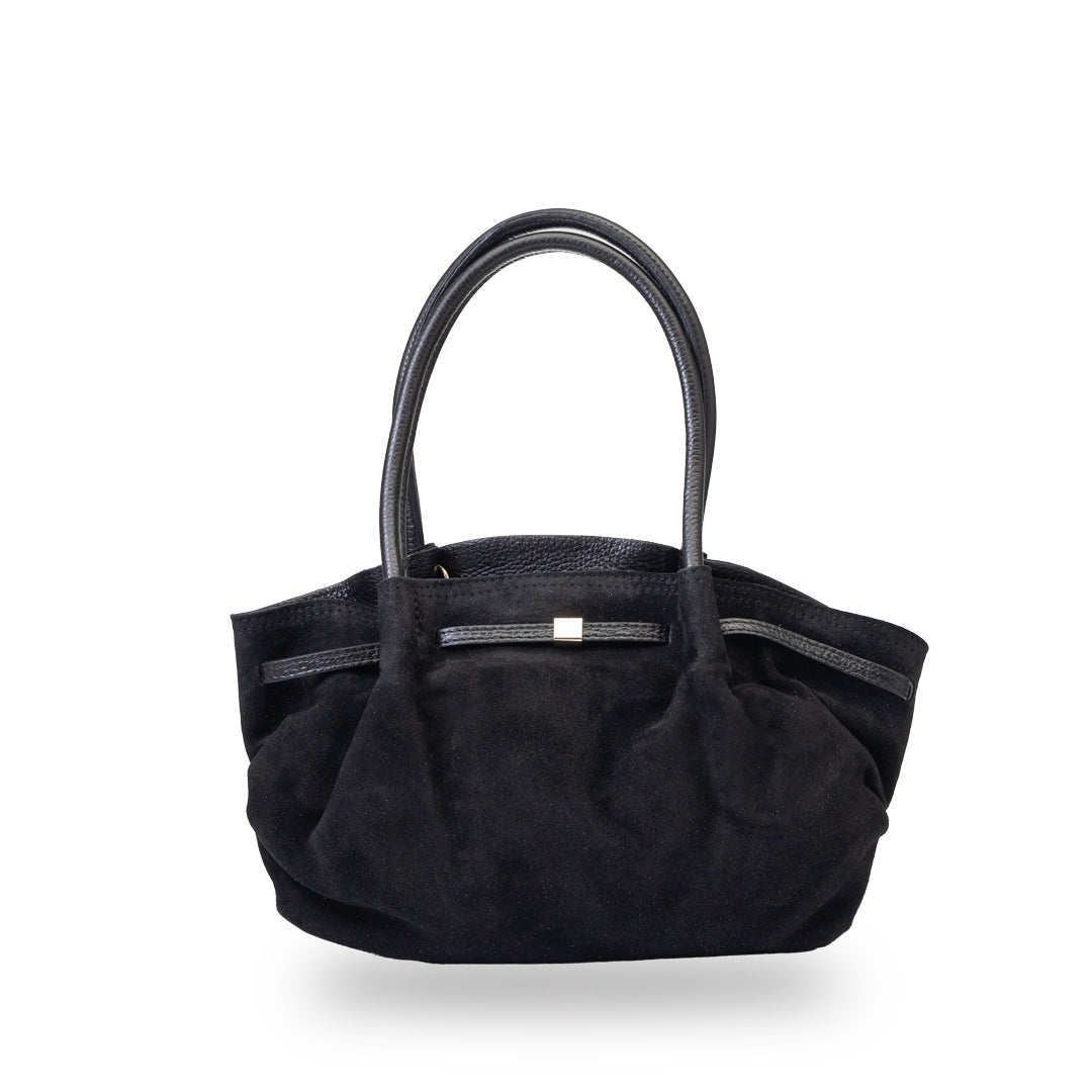 Women's bag made of black genuine leather Elena