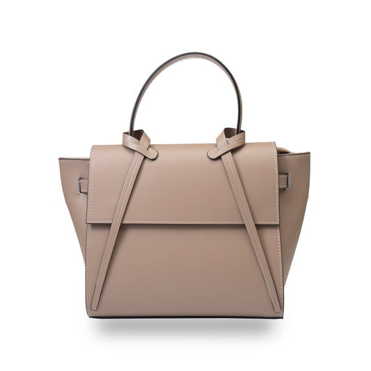 Sac à main pour femme en cuir véritable taupe Erika