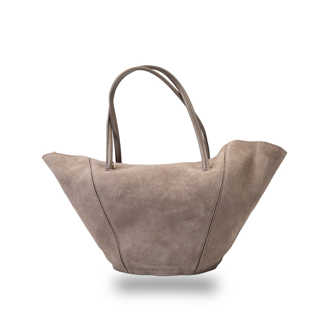 Damenhandtasche aus dunkelgrauem Naturleder Diana