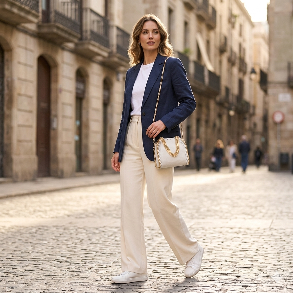 Borsa da donna in pelle naturale bianca Ilona