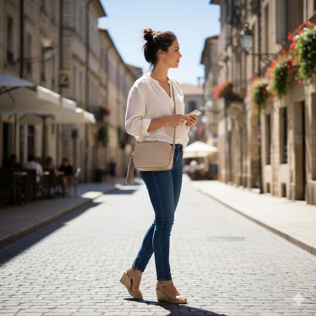 Borsa da donna in vera pelle color tortora Ancuta