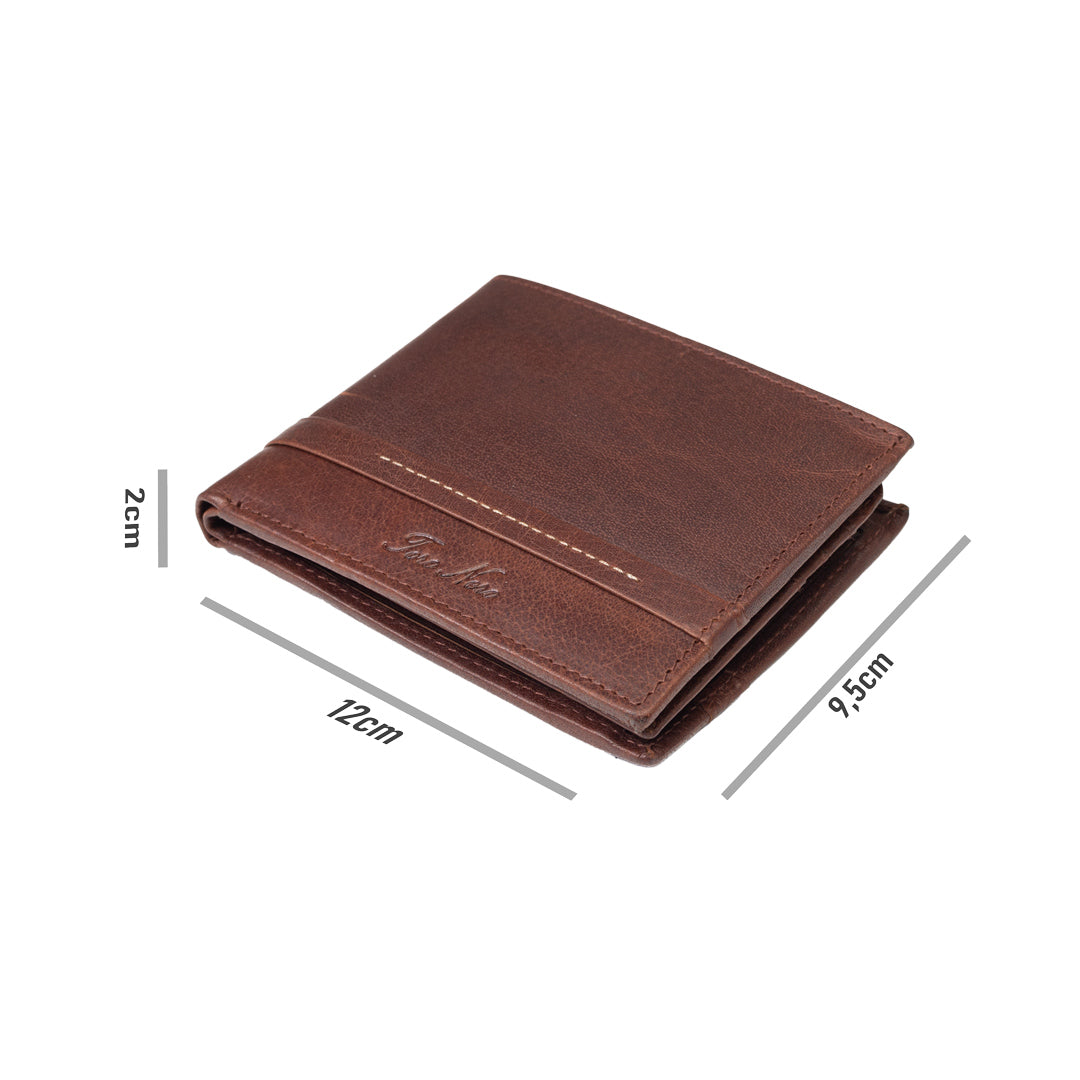 Portofel barbati din piele naturala maro Andy,protectie RFID
