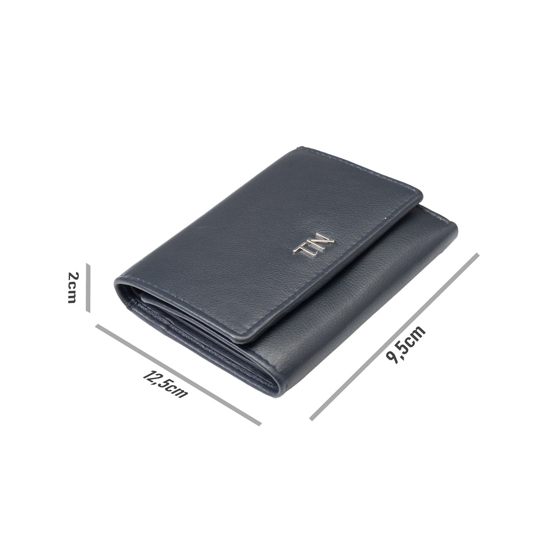Portofel femei din piele naturala bleumarin Ellis,protectie RFID