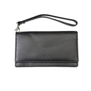 Дамски портфейл от естествена кожа, черен Chiara, RFID защита