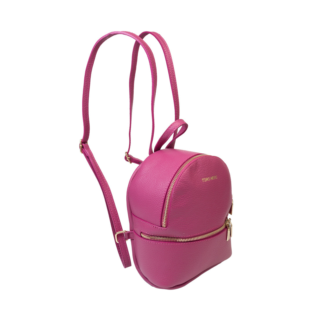 Rucsac damă din piele naturala fucsia Teen Spirit