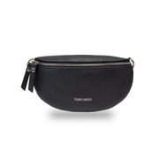 Ženska torbica od prirodne crne kože Waist Glam