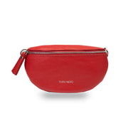Ženska torbica od prave kože crvena Waist Glam