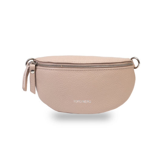 Ženska ručna torbica od prirodne kože svijetloružičaste boje Waist Glam