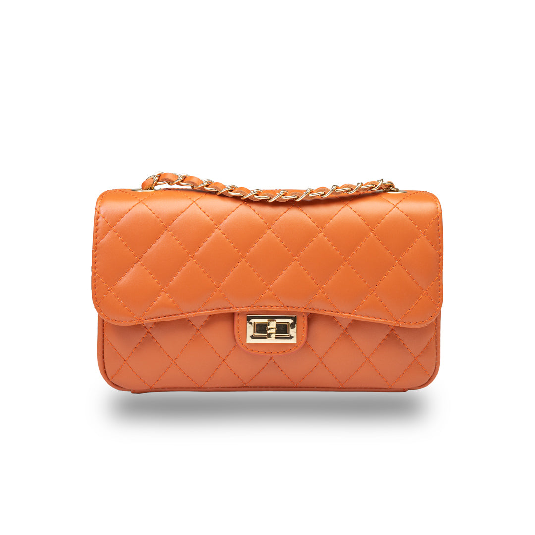 Dámska kožená oranžová kabelka Aida